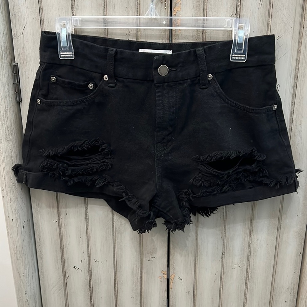 JBD High Waisted Distressed Black Shorts